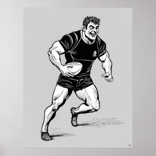 Rugby Player - Art Print