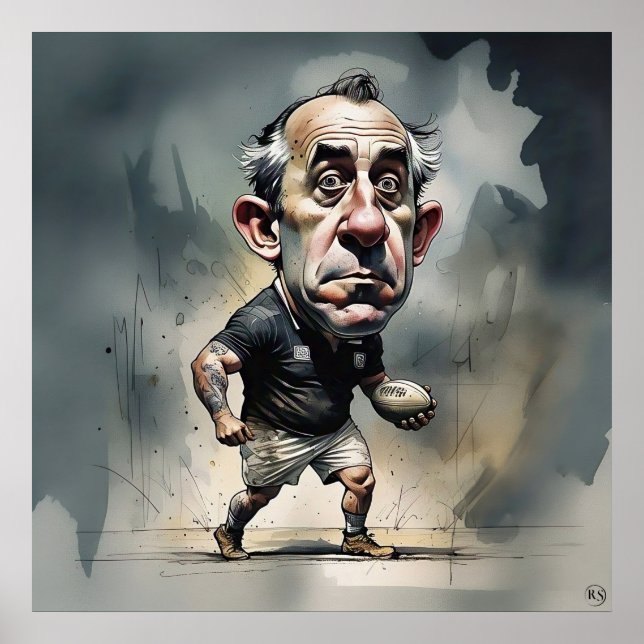Rugby Player Art Print (Front)