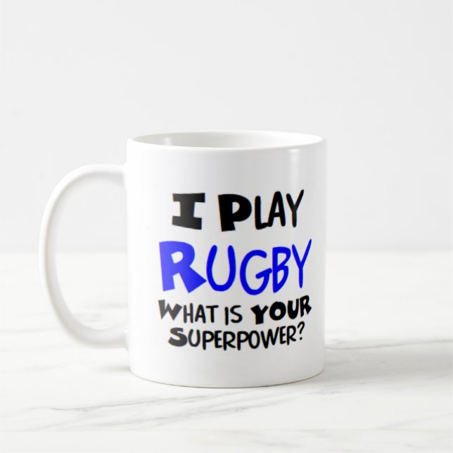 rugby player coffee mug (Left)