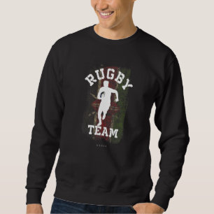 Rugby Player Kenya Flag Sports Ball Rugby 1 Sweatshirt