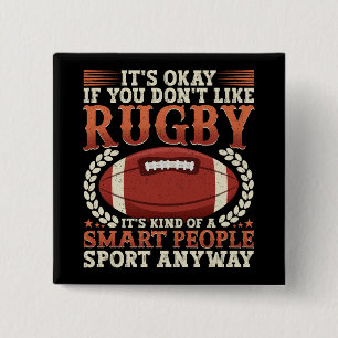 Rugby Player Kind Of A Smart People Sport Funny  2 Inch Square Button