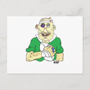 RUGBY PLAYER POSTCARD