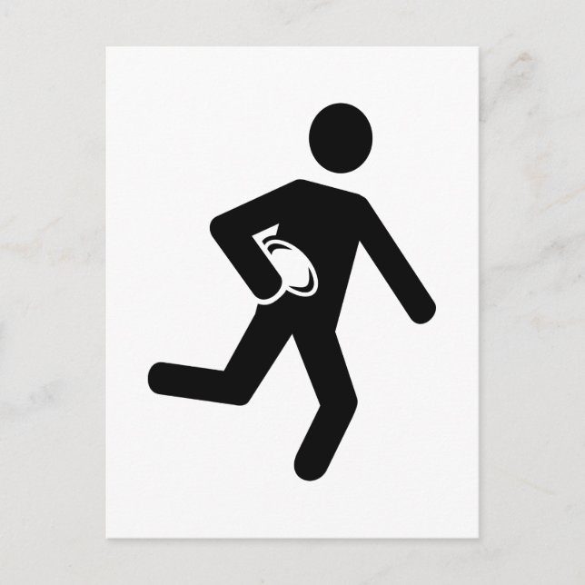 Rugby player symbol postcard (Front)
