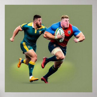 Rugby Players Art Print
