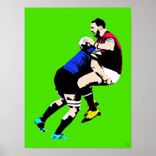 Rugby Pop Art - Rugby Painting Print