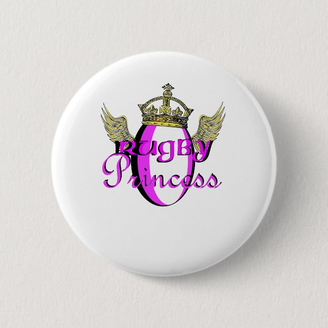 Rugby Princess 2 Inch Round Button (Front)