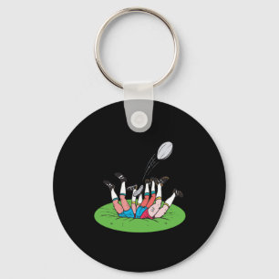 Rugby Scrum Keychain