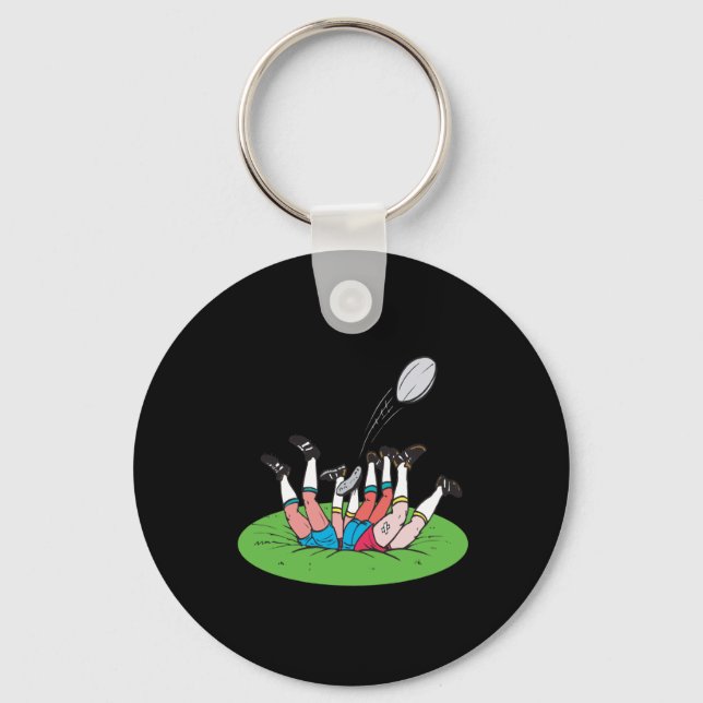 Rugby Scrum Keychain (Front)
