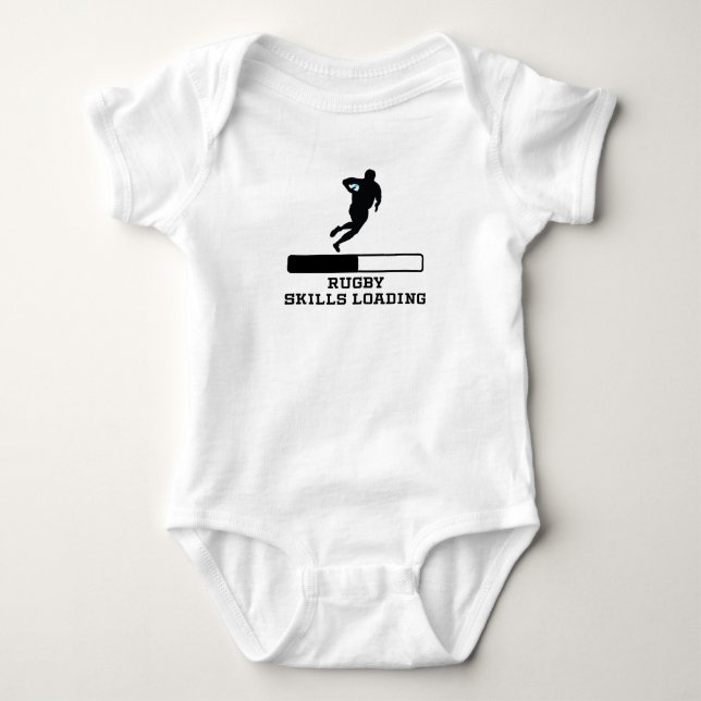 Rugby Skills Loading Baby Bodysuit (Front)