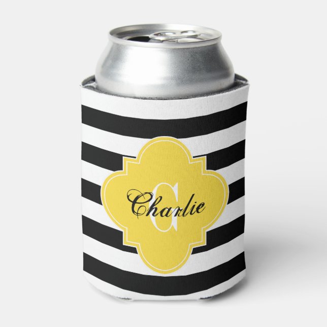 Rugby Stripe Pineapple Can Cooler (Can Front)