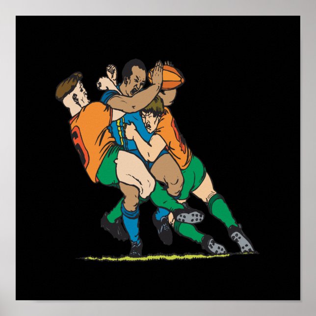 Rugby Tackle 2 Poster (Front)