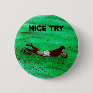 Rugby try badge 2 inch round button