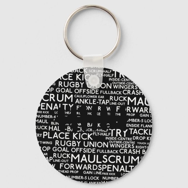 Rugby Union Gifts Keychain (Front)