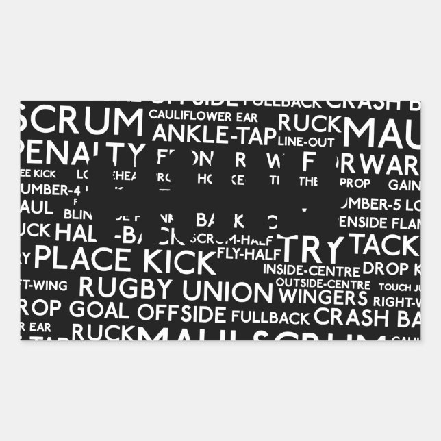 Rugby Union Gifts Sticker (Front)
