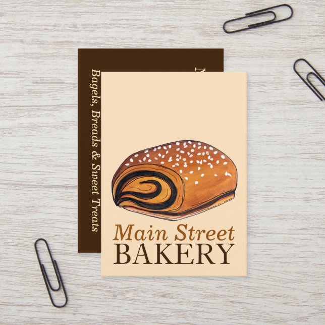 Rugelach Jewish Polish Crescent Roll Pastry Bakery Business Card (Front/Back In Situ)