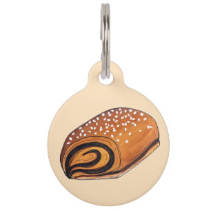 Rugelach Jewish Polish Crescent Roll Pastry Bakery Pet Tag