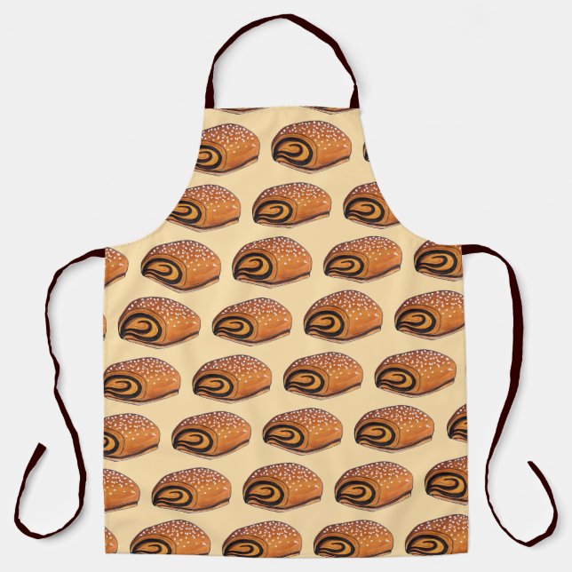 Rugelach Jewish Polish Crescent Roll Pastry Food Apron (Front)