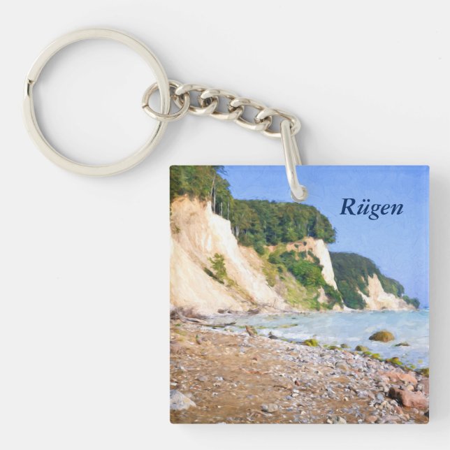 Rügen Chalk Cliffs Keychain (Front)