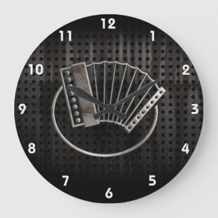 Rugged Accordion Large Clock