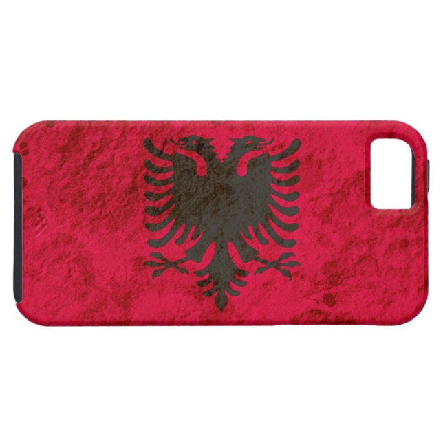 Rugged Albanian Flag Case-Mate iPhone Case (Back Horizontal)