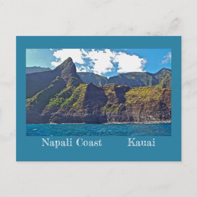 RUGGED AND BEAUTIFUL NAPALI COAST/KAUAI,HAWAII POSTCARD (Front)