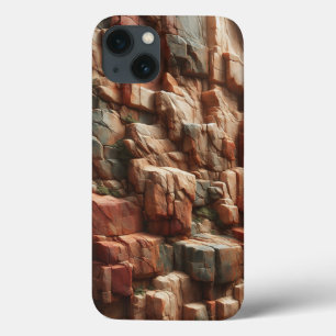 Rugged Canyon Rock Texture Phone Case - Earthy Red