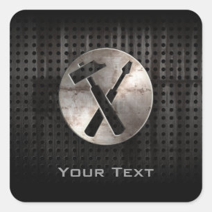 Rugged Carpenter Tools Square Sticker