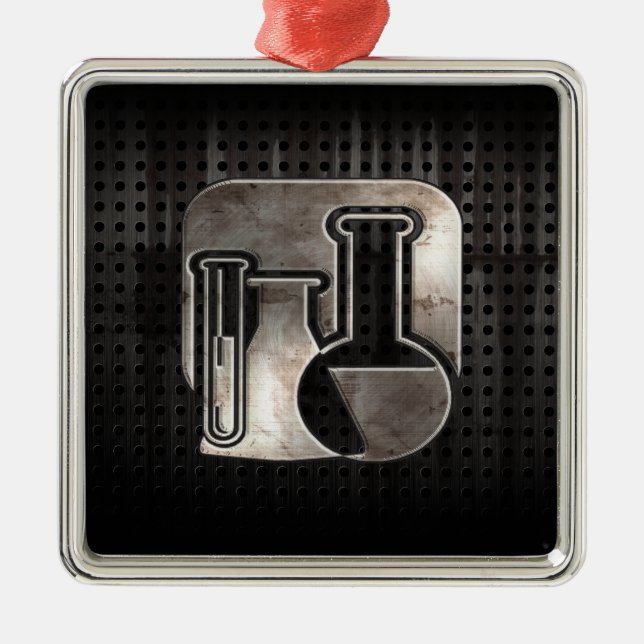 Rugged Chemistry Metal Ornament (Front)