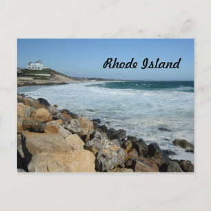 rugged coast in Rhode Island Postcard