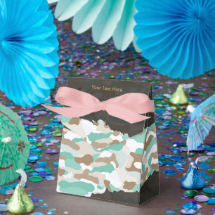 Rugged Coastal Camouflage Personalized Favour Boxe Favor Box