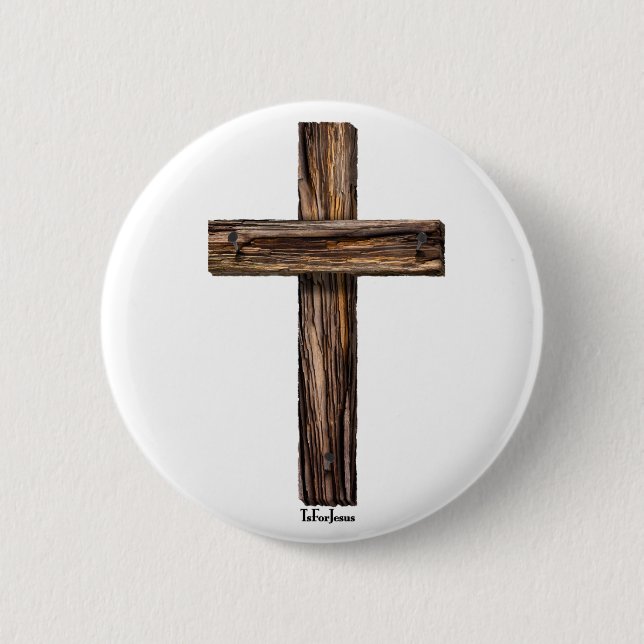 Rugged Cross 2 Inch Round Button (Front)