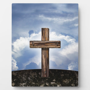 Rugged Cross with Sky Plaque
