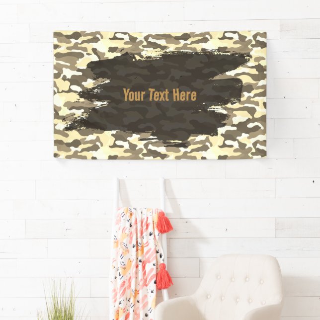 Rugged Desert Camouflage Personalized Banner (Insitu)