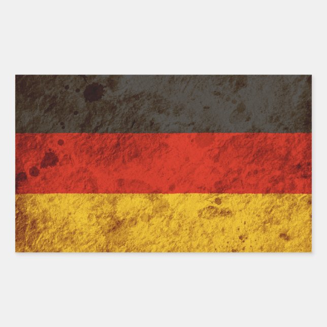 Rugged German Flag Sticker (Front)