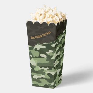 Rugged Green Camouflage Personalized Favor Box