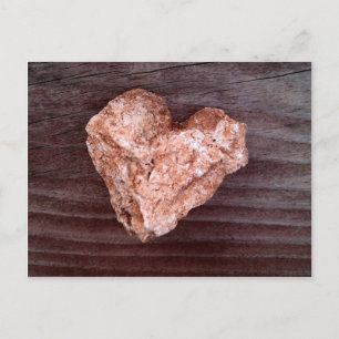 Rugged Heart Rock - Natural Postcard