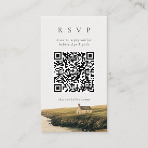 Rugged Ireland Elopement Wedding QR Code RSVP Card
