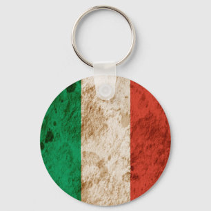 Rugged Italian Flag Keychain