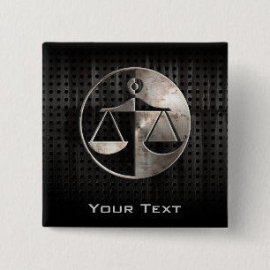 Rugged Justice Scales 2 Inch Square Button