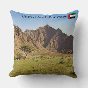 Rugged mountains throw pillow