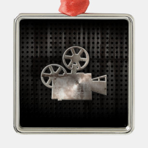 Rugged Movie Camera Metal Ornament