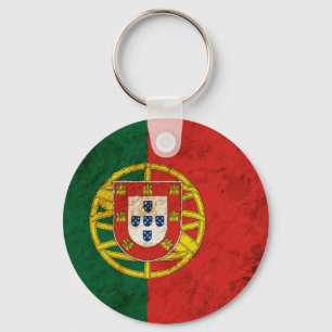Rugged Portuguese Flag Keychain