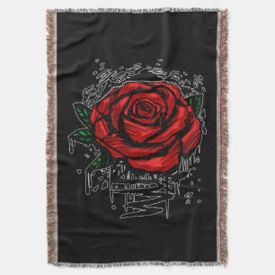 Rugged Rose Throw Blanket