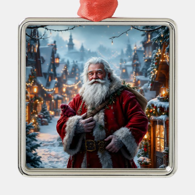 Rugged Santa Ornament (Front)