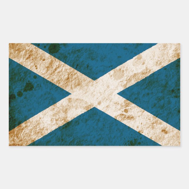 Rugged Scottish Flag Sticker (Front)