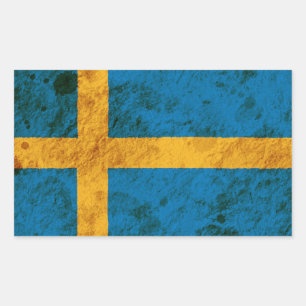 Rugged Swedish Flag Sticker