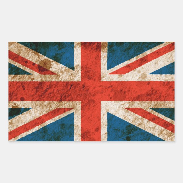 Rugged Union Jack Sticker (Front)