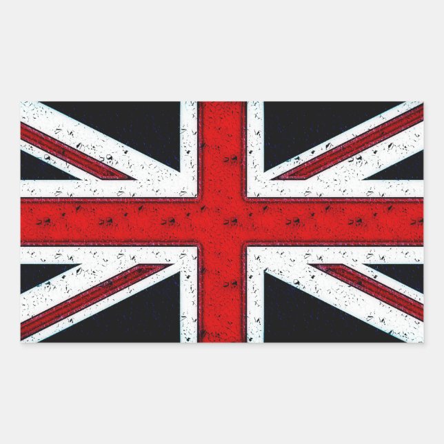 Rugged Union Jack Sticker (Front)