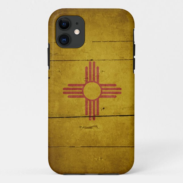 Rugged Wood New Mexico Flag Case-Mate iPhone Case (Back)