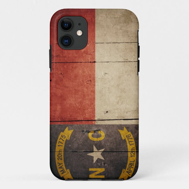 Rugged Wood North Carolina Flag Case-Mate iPhone Case (Back)